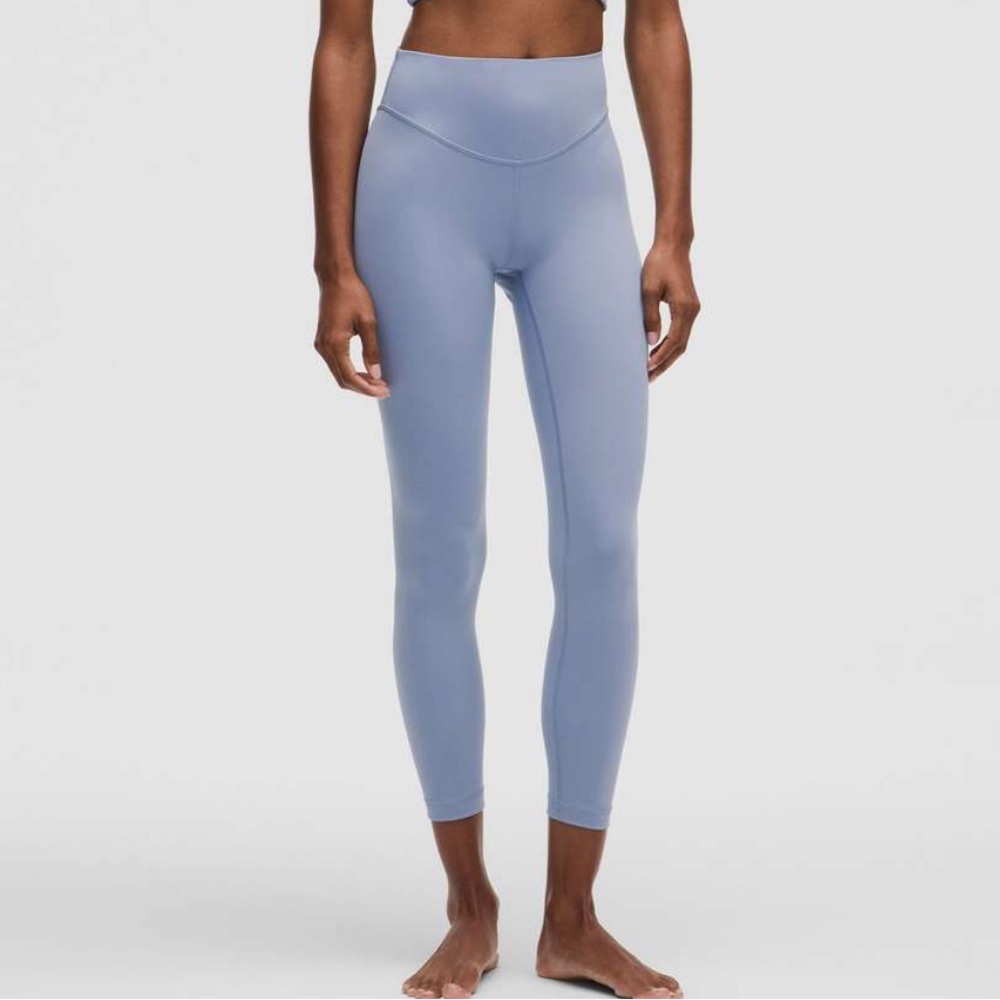 Lululemon Wunder Under smooth cover Leggings in blue willow